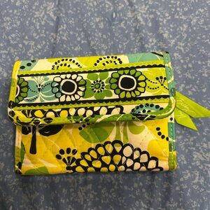 Vera Bradley Green, Yellow, and Blue Floral Wallet